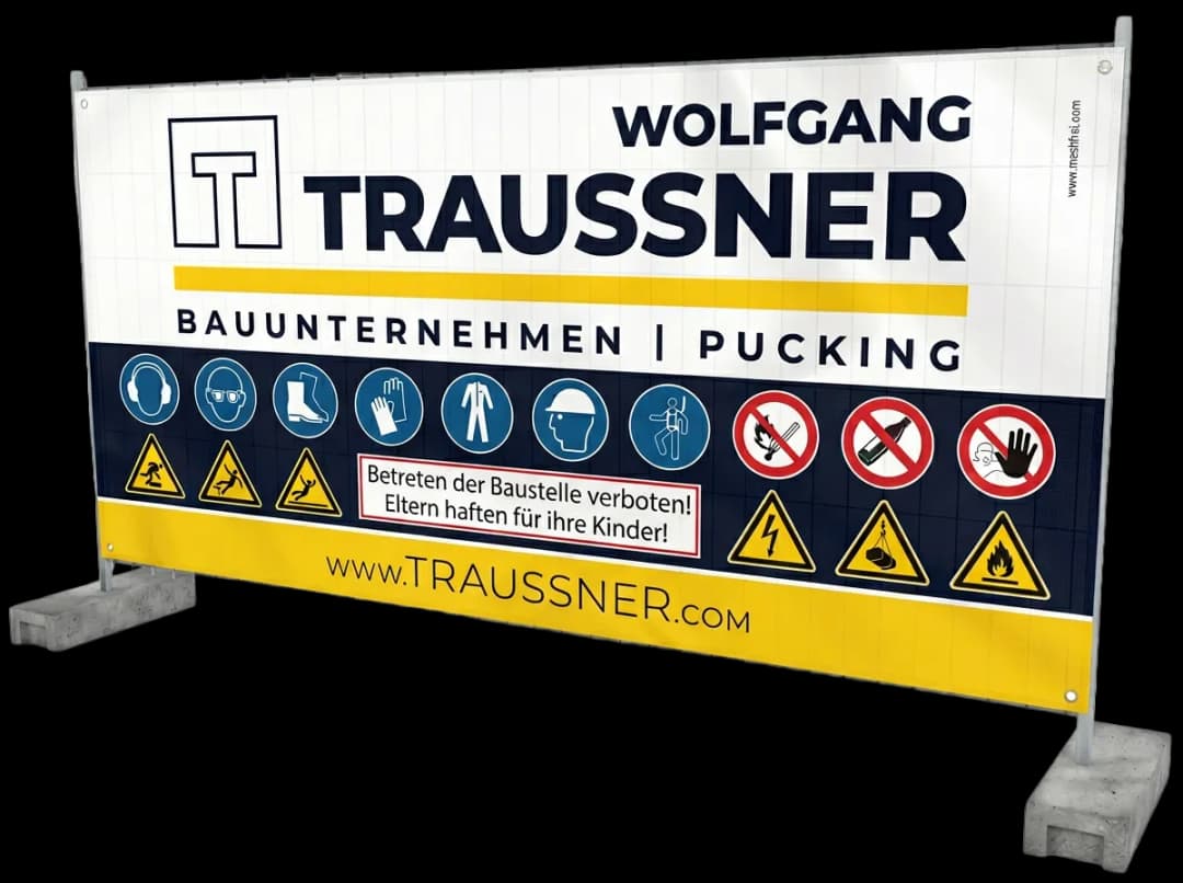 MeshFrei Bauzaunblenden Referenz Baustellenwerbung 3