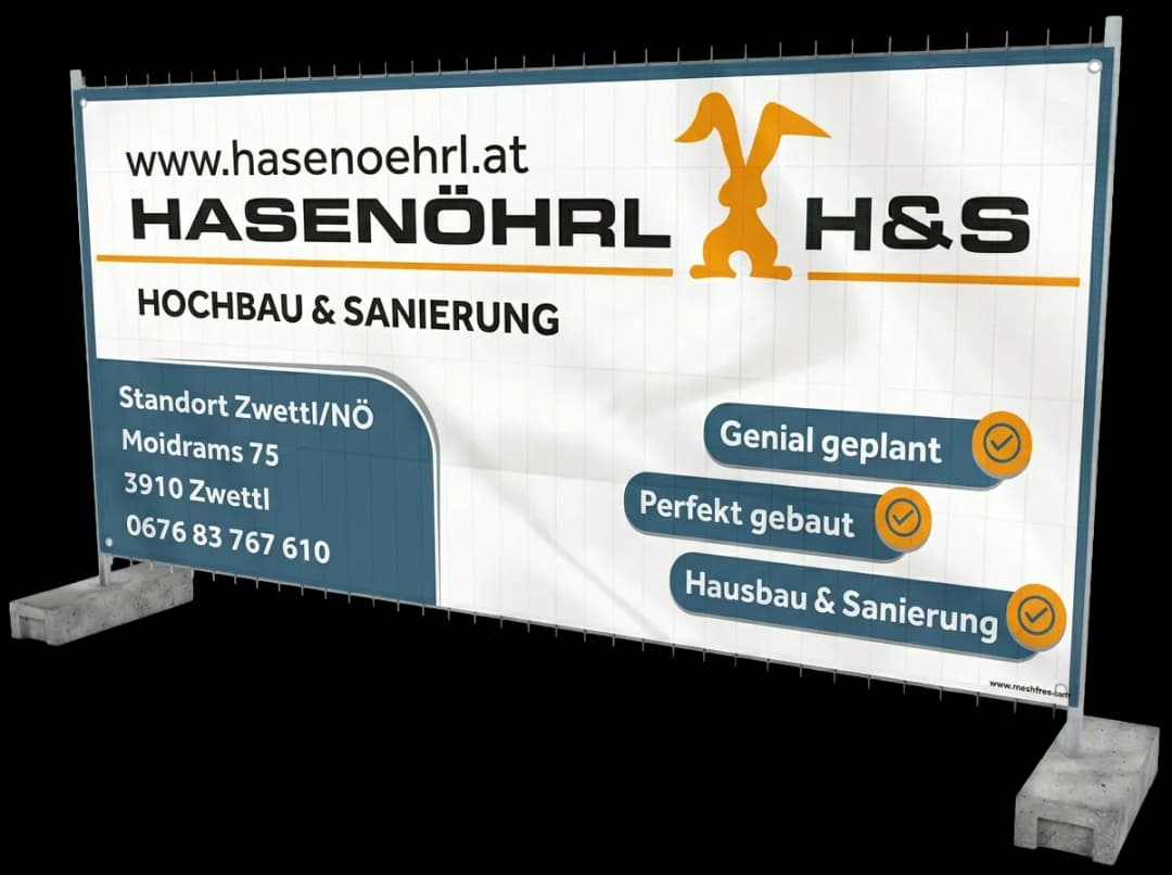 MeshFrei Bauzaunblenden Referenz Baustellenwerbung 9